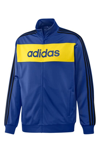 Adidas Originals Essentials Warm-up 3-stripes Track Jacket In Royal Blue /  Yellow | ModeSens