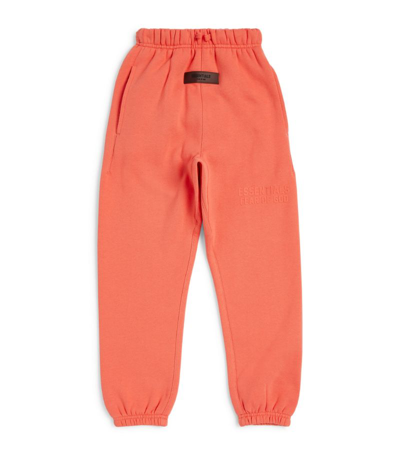 Shop Essentials Fear Of God  Kids Cotton-blend Logo Sweatpants (2-16 Years) In Pink