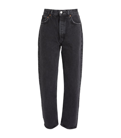 Shop Agolde '90s Pinch-waist Straight Jeans In Black