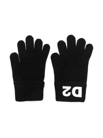 LOGO-PRINT FULL-FINGER GLOVES