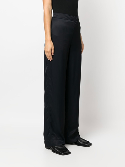 Shop Jil Sander High-waisted Straight-leg Trousers In 蓝色