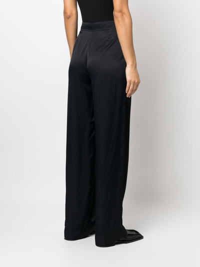 Shop Jil Sander High-waisted Straight-leg Trousers In 蓝色