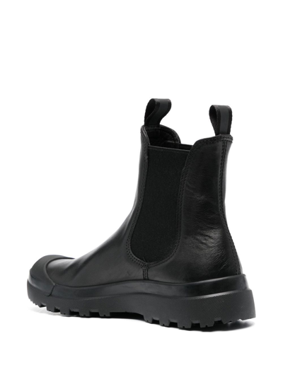 Shop Officine Creative Pallet Leather Boots In 黑色