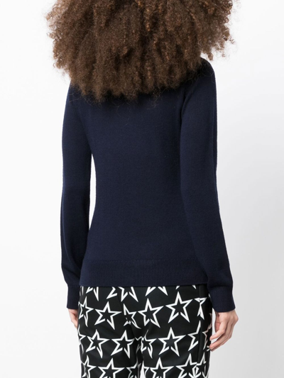 Shop Perfect Moment Roll-neck Merino-wool Jumper In Blue