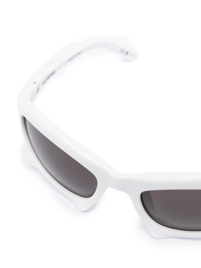 Shop Balenciaga Cat-eye Frame Tinted Sunglasses In 白色