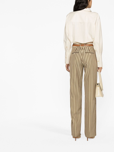 Jacques Trousers - Natural stripes - Cotton - Sézane