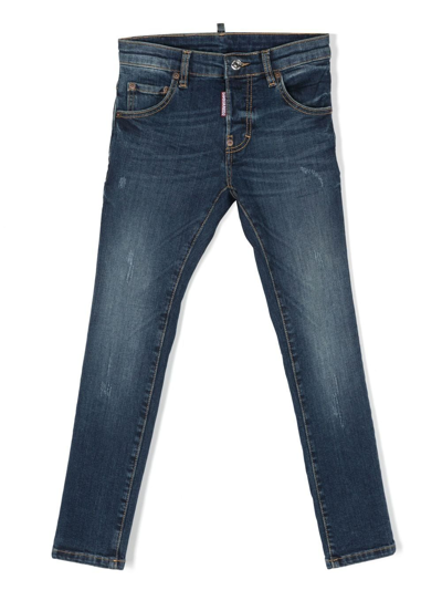 Dsquared2 Low-rise Skinny Jeans In 蓝色