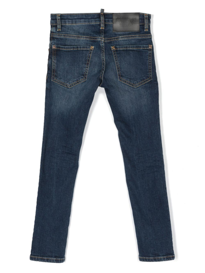 Dsquared2 Low-rise Skinny Jeans In 蓝色