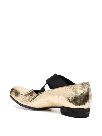 Shop Uma Wang Leather Ballet Pumps In Gold