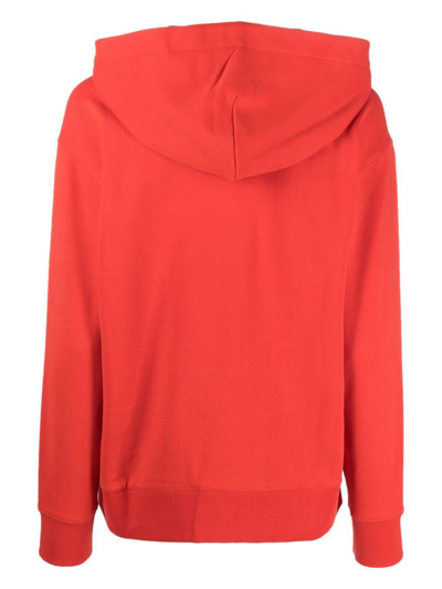 Hugo Boss Logo-print Hoodie In 红色