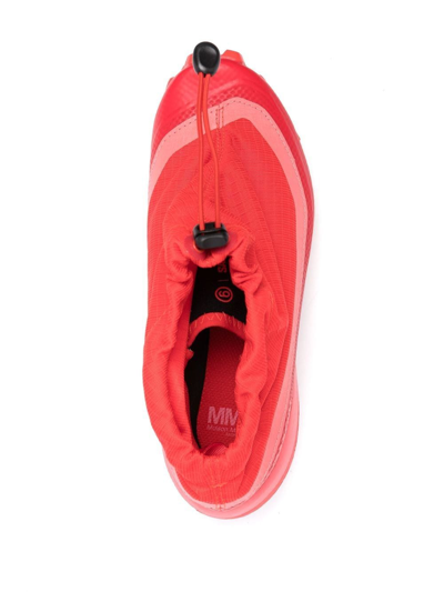 Shop Mm6 Maison Margiela Cross Low-top Sneakers In Red