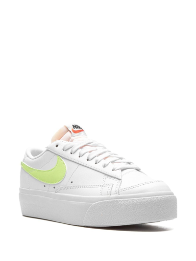 Shop Nike Blazer Low Platform "lemon Twist" Sneakers In 白色