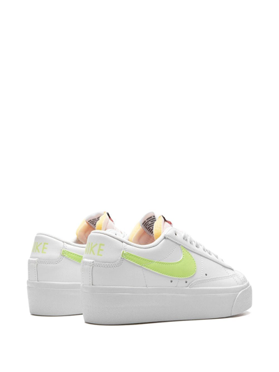 Shop Nike Blazer Low Platform "lemon Twist" Sneakers In 白色