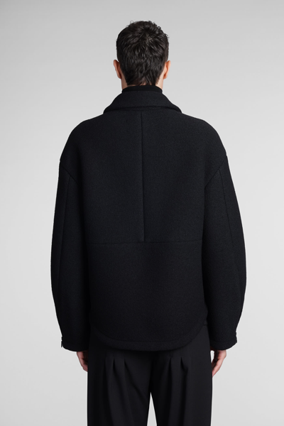 Shop Trussardi Casual Jacket In Black Synthetic Fibers