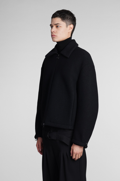 Shop Trussardi Casual Jacket In Black Synthetic Fibers