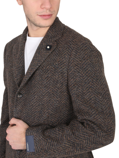Shop Lardini Wool Jacket In Multicolor