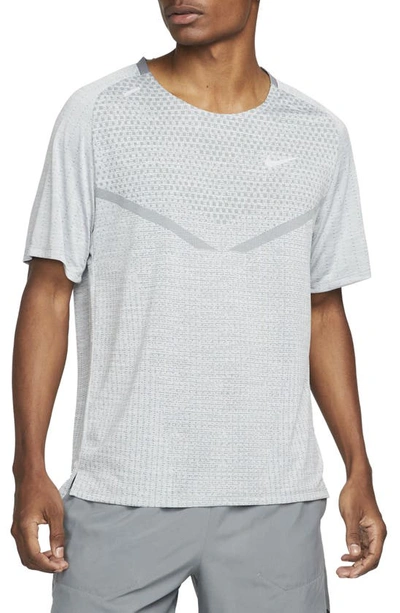 Shop Nike Dri-fit Advanced Techknit Ultra Running T-shirt In Smoke Grey/grey Fog