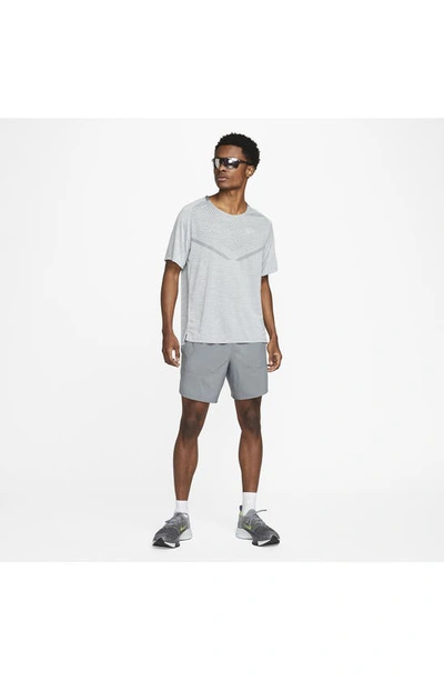 Shop Nike Dri-fit Advanced Techknit Ultra Running T-shirt In Smoke Grey/grey Fog