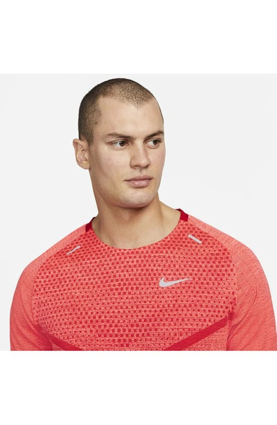 Shop Nike Dri-fit Advanced Techknit Ultra Running T-shirt In Cinnabar/bright Crimson
