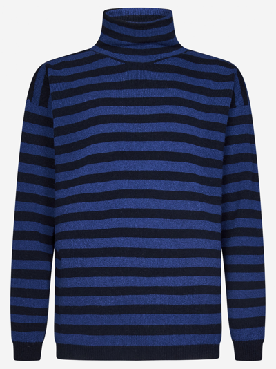 Shop Lardini Sweater In Blue