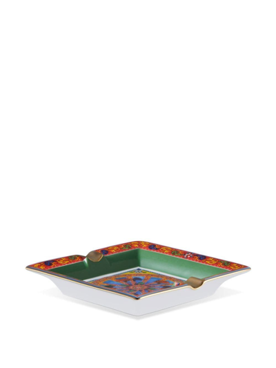 Shop Dolce & Gabbana Contrasting-pattern Porcelain Ash-tray In Multicolour