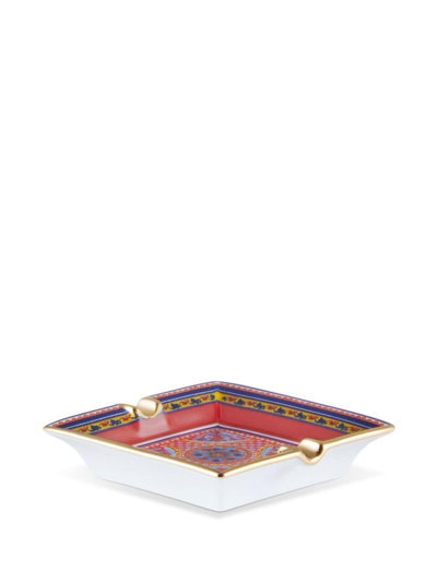 Shop Dolce & Gabbana Contrasting-pattern Porcelain Ash-tray In Multicolour