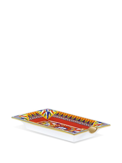 Dolce & Gabbana Abstract-pattern Porcelain Ash-tray In Multicolour