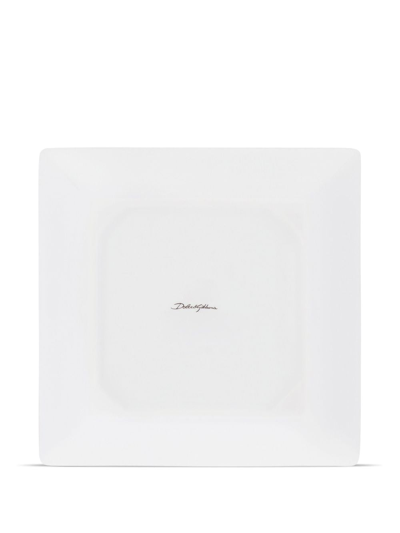 Shop Dolce & Gabbana Contrasting-pattern Porcelain Ash-tray In Multicolour