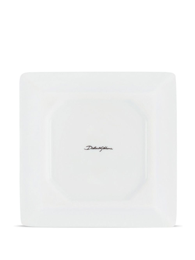 Dolce & Gabbana Contrasting-pattern Porcelain Ash-tray In Multicolour