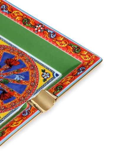 Dolce & Gabbana Contrasting-pattern Porcelain Ash-tray In Multicolour