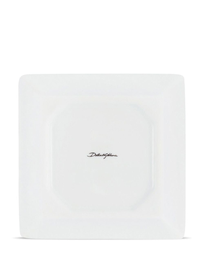 Dolce & Gabbana Leopard-print Porcelain Ash-tray In Black