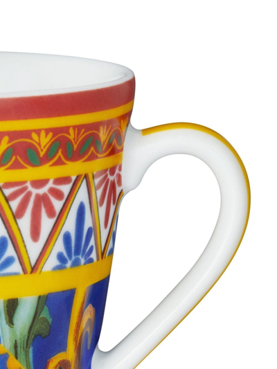 Dolce & Gabbana Carretto Siciliano Porcelain Mug In White