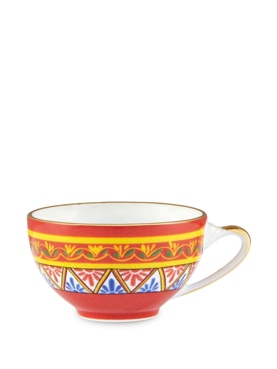 Shop Dolce & Gabbana Carretto Siciliano Espresso Set In Red