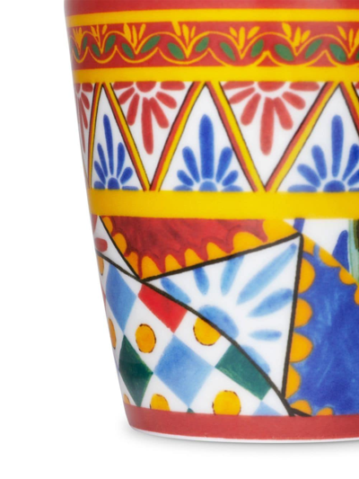Dolce & Gabbana Carretto Siciliano Porcelain Mug In White