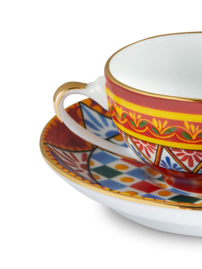 Dolce & Gabbana Carretto Siciliano Espresso Set In Red