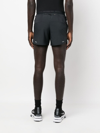 Nike Swoosh-print Running Shorts In Black