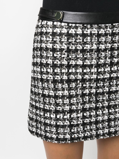 Shop Alice And Olivia Tweed Mini Skirt In Black