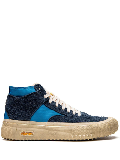 Shop Brand Black Capo Dirty Mid-top Sneakers In Blue