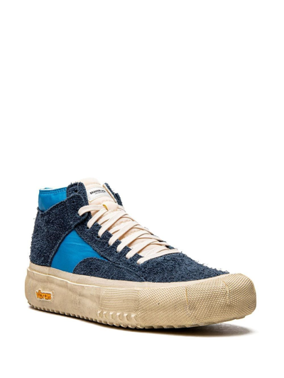 Shop Brand Black Capo Dirty Mid-top Sneakers In Blue
