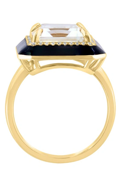 Shop Effy 14k Yellow Gold Diamond White Topaz Ring