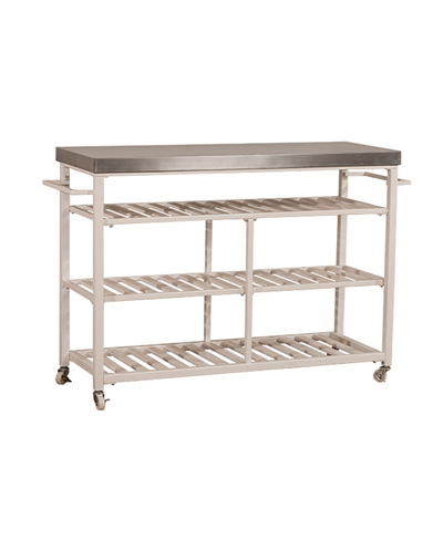 Shop Hillsdale Kennon Kitchen Cart With Stainless Steel Top
