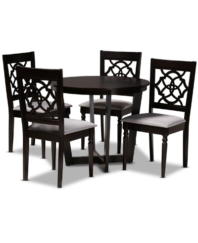 Shop Baxton Studio Valerie Modern And Contemporary Fabric Upholstered 5 Piece Dining Set