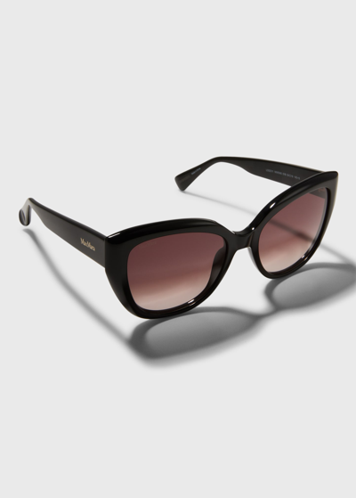 Shop Max Mara Gradient Acetate Cat-eye Sunglasses In Grey