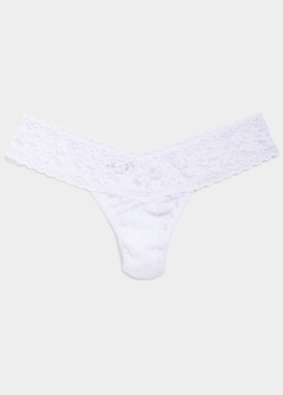 Shop Hanky Panky Rolled Low-rise Lace Thong In White