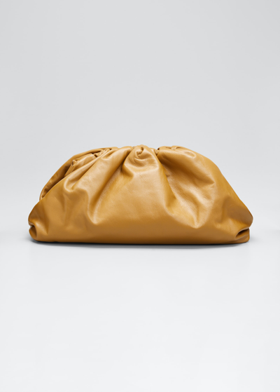 Shop Bottega Veneta The Pouch Bag In Butter Calf Leather In Mustard