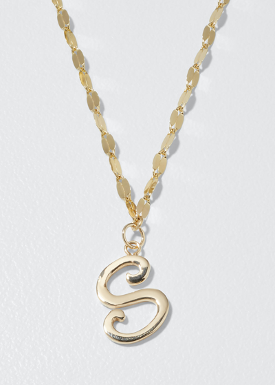Shop Lana Micro Cursive Initial Necklace In S
