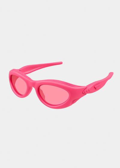Bottega Veneta Women's Oval Sunglasses In Pink