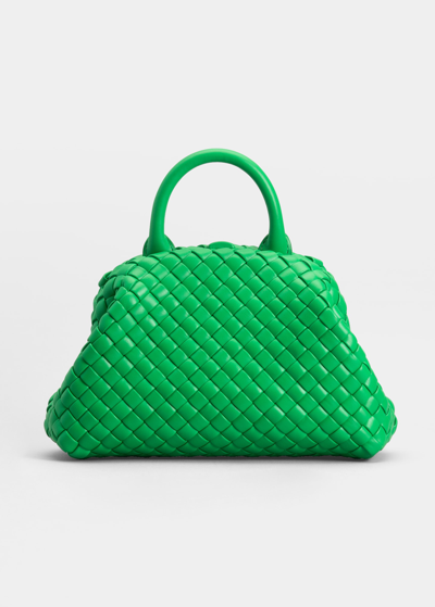 Shop Bottega Veneta Mini Intrecciato Napa Top-handle Bag In Parakeet