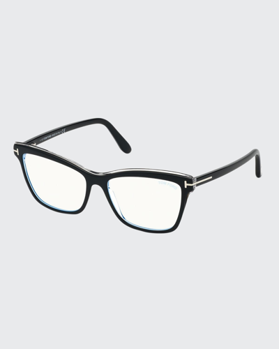 Tom Ford Cat-eye Acetate Optical Frames In Black | ModeSens