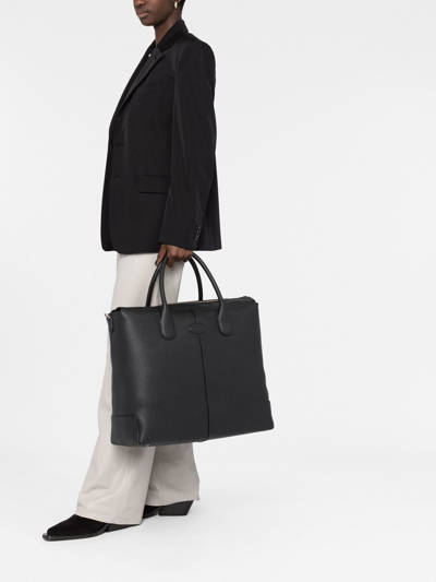 Tod's Large Di Bag Tote Bag In Black